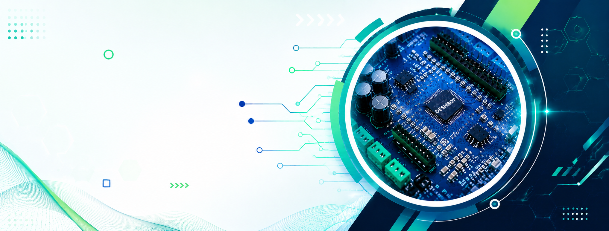 DeshBot educational robotics controller board designed for Arduino programming, robotics projects, electronics learning, and STEM innovation.
